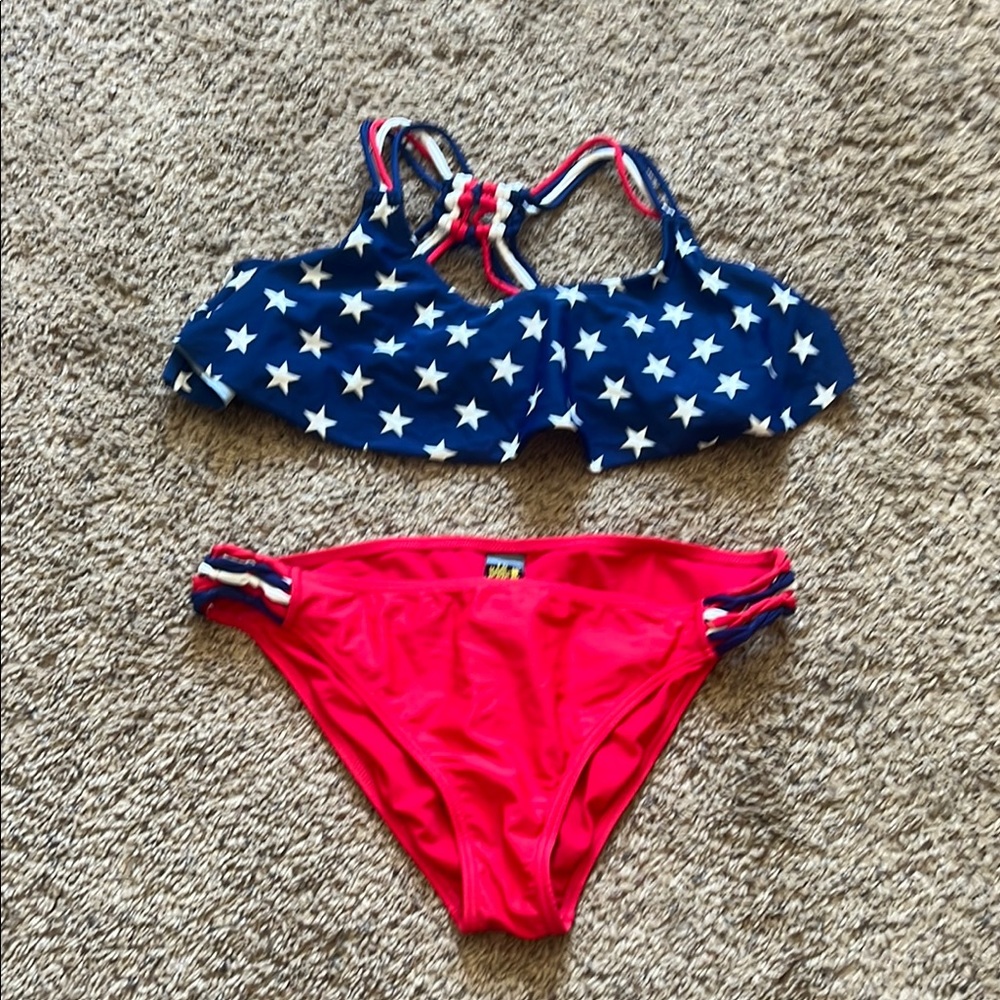 Cat & Jack Blue and Red Star Bikini